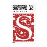 Wedding Hearts Monogram S Stamp