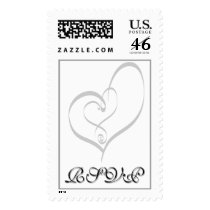 Wedding Hearts RSVP Postage
