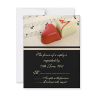 Wedding Hearts Set RSVP invitation
