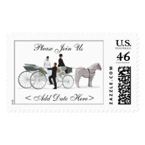 Wedding Horse and Carriage Postage Stamp