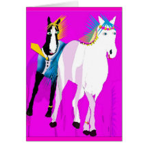 Wedding Horses Greeting Cards