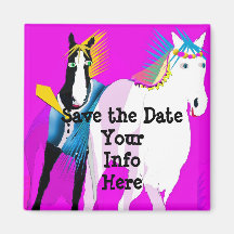 Wedding Horses Refrigerator Magnet