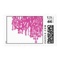 WEDDING HOT PINK CHANDELIER WEDDING STAMPS