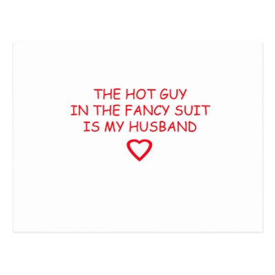 WEDDING HUSBAND STUFF POST CARD