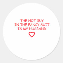 WEDDING HUSBAND STUFF ROUND STICKERS