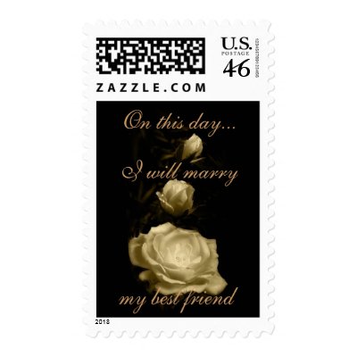 Wedding-I will marry my best friend Stamp by Just2Cute