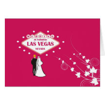 Wedding In Fabulous Las Vegas Bride & Groom Card