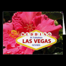 WEDDING IN FABULOUS LAS VEGAS FLORAL CARD cards