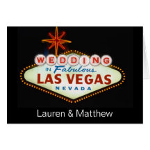 Wedding in Fabulous Las Vegas Greeting Card