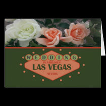 WEDDING IN FABULOUS LAS VEGAS PEACH/WHITE ROSES Ca cards