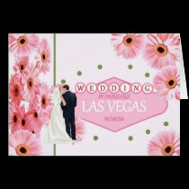WEDDING IN FABULOUS LAS VEGAS PINK DAISIES WITH BR cards