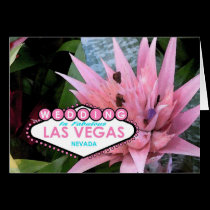 WEDDING IN FABULOUS LAS VEGAS PINK FLORAL Card cards