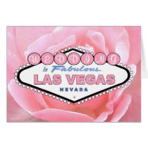 Wedding in Fabulous Las Vegas Pink Rose Card by vegasdusoleil Wedding in Fabulous Las Vegas Pink Rose Card