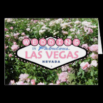 WEDDING In Fabulous Las Vegas Pink Roses Card