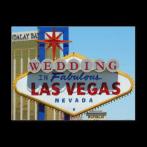 WEDDING In Fabulous Las Vegas Post Card postcards by vegasdusoleil WEDDING In Fabulous Las Vegas Post Card postcards