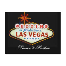 Wedding in Fabulous Las Vegas Postcard