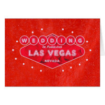 WEDDING IN FABULOUS LAS VEGAS RED ROSES Card