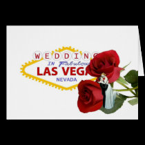 WEDDING In Fabulous Las Vegas Red Roses with Bride cards