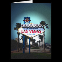 Wedding In Fabulous Las Vegas Sign Card