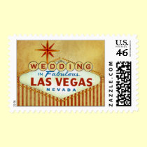 Wedding in Fabulous Las Vegas - Vintage stamps