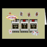 Wedding In Las Vegas "Save the Date" Slot Card cards