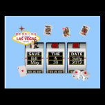 Wedding In Las Vegas "Save the Date" Slot Postcard postcards