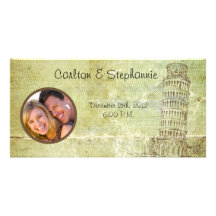 Wedding in Pisa Photo Announcement Customized Photo Card