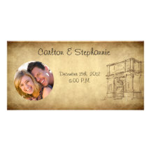Wedding in Rome Photo Announcement Custom Photo Card