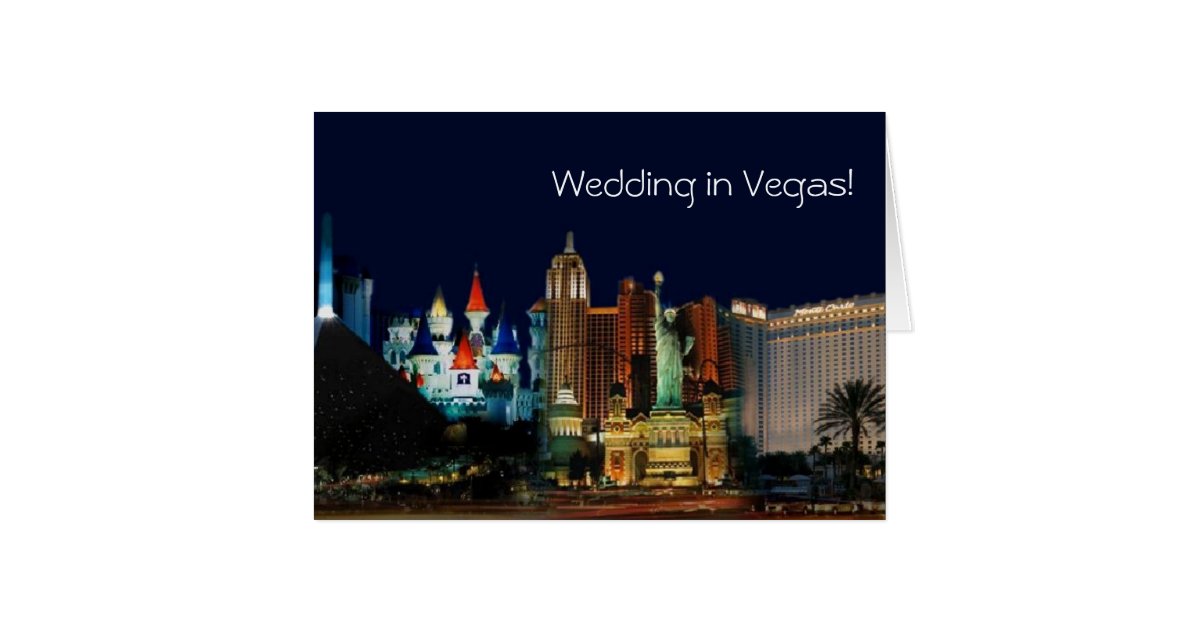 Wedding in Vegas! Card Zazzle