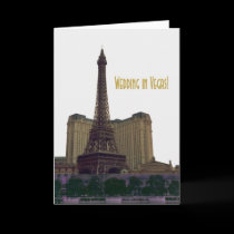 Wedding in Vegas! Eiffel Tower Announcement Card