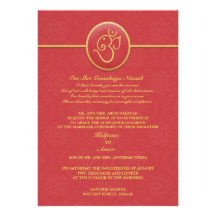 Wedding Indian Style Flat Invitation
