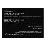 Wedding Information Card | Art Deco Elegant Style Personalized Invite