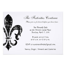 Wedding Information Card | New Orleans | Black
