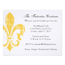 Wedding Information Card | New Orleans | Gold