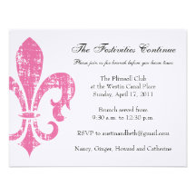 Wedding Information Card | New Orleans | Pink