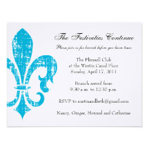 Wedding Information Card | New Orleans | Turquoise