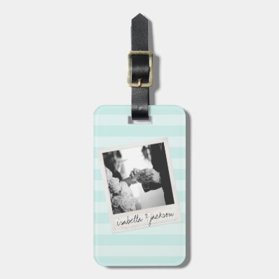 Wedding Instagram Photo Retro frame Custom Text Tag For Luggage