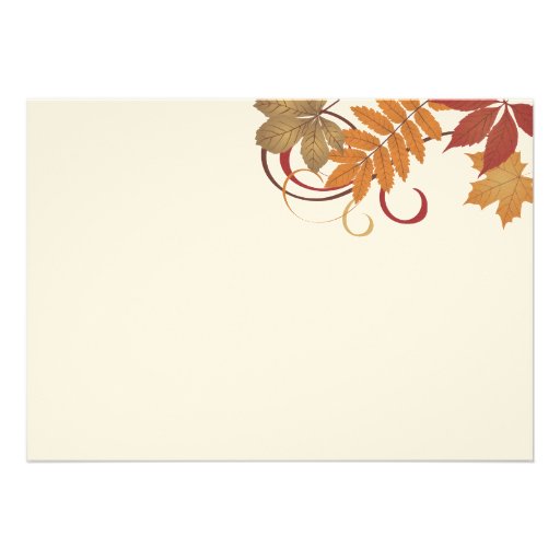 Wedding Invitation | Autumn Fall Leaves