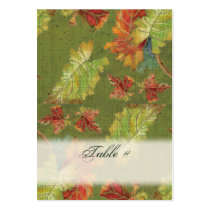 Wedding Invitation Autumn Grape Leaf Batik Business Card
