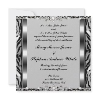 Wedding Invitation Black and White invitation