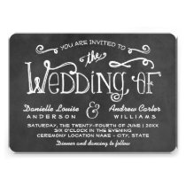 Wedding Invitation | Black Chalkboard Charm