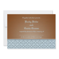 Wedding Invitation Brown and Blue Collection