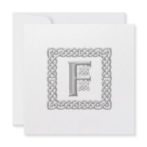 Wedding Invitation Celtic Monogram Letter F