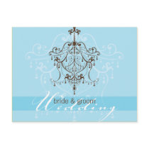 WEDDING INVITATION :: chandelier postcards