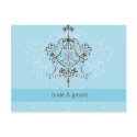 WEDDING INVITATION :: chandelier postcards