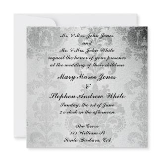 Wedding invitation Classic Damask invitation