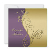 Wedding Invitations-Classy-Purple-Gold-Floral