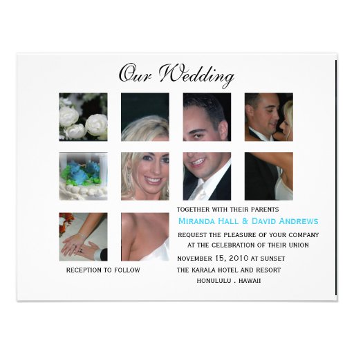 Wedding invitation - collage (front side)
