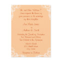 Wedding Invitation Corners Swirl on Peach postcards by samack Wedding Invitation Corners Swirl on Peach postcards