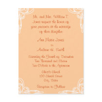 Wedding Invitation Corners Swirl on Peach postcards by samack Wedding Invitation Corners Swirl on Peach postcards